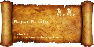 Majsa Mihály névjegykártya