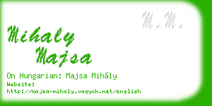 mihaly majsa business card