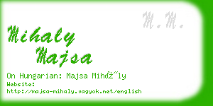 mihaly majsa business card